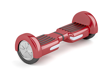 Image showing Red self-balancing scooter