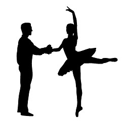 Image showing Couple ballet dancers