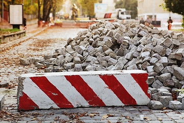 Image showing repair of the ancient European road