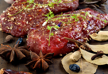 Image showing Marinated Raw Beef