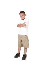 Image showing Hispanic Boy with his Arms Crossed