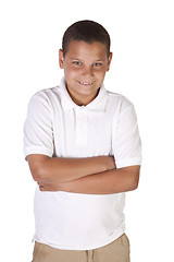 Image showing Hispanic Boy with his Arms Crossed