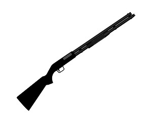 Image showing rifle for hunting on a white background