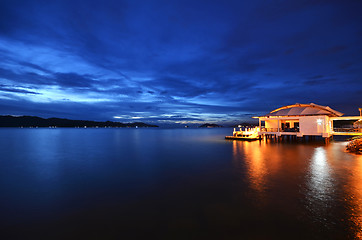 Image showing Sunset view in Kota Kinabalu, Sabah