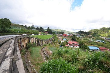 Image showing Beautiful sunrise over layer hill at Kundasang Sabah