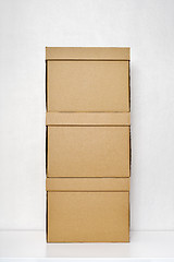 Image showing Three cardboard boxes