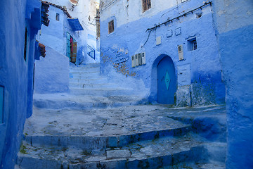 Image showing Chefchaouen, the blue city in the Morocco.