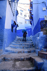 Image showing Chefchaouen, the blue city in the Morocco.