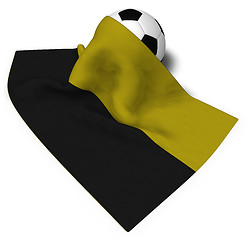 Image showing soccer ball and flag of saxony-anhalt - 3d rendering