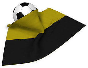 Image showing soccer ball and flag of saxony-anhalt - 3d rendering