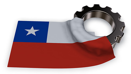 Image showing gear wheel and flag of chile - 3d rendering