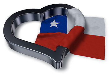 Image showing flag of chile and heart symbol - 3d rendering