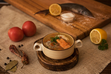 Image showing fish soup composition