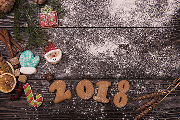 Image showing Gingerbreads for new years and christmas