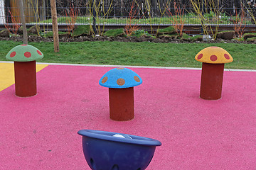 Image showing Mushrooms at Playground