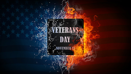 Image showing USA Veterans Day banner. Honoring all who served.