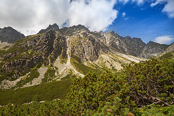 Image showing Admiring the beauty of rocky Tatra mountains