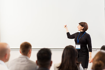 Image showing group of people at business conference or lecture