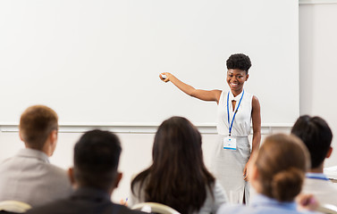 Image showing group of people at business conference or lecture