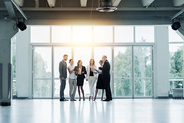 Image showing business people with tablet pc computers at office