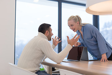 Image showing Startup Business Team At A Meeting at modern office building