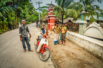 Image showing Boys with motorcycle in Bangladesh