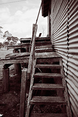 Image showing the rickety stairs