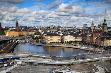 Image showing STOCKHOLM, SWEDEN - AUGUST 20, 2016: Aerial view of Stockholm fr