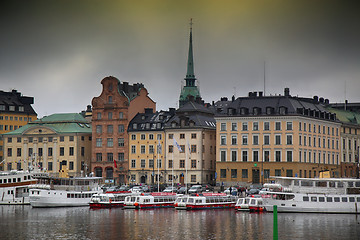 Image showing STOCKHOLM, SWEDEN - AUGUST 20, 2016: View of Gamla Stan from bri