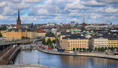 Image showing STOCKHOLM, SWEDEN - AUGUST 20, 2016: Aerial view of Stockholm fr