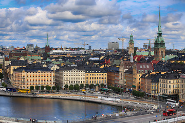 Image showing STOCKHOLM, SWEDEN - AUGUST 20, 2016: Aerial view of Stockholm fr