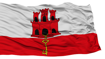 Image showing Isolated Gibraltar Flag