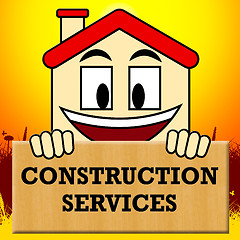 Image showing Construction Services Shows Building Work 3d Illustration