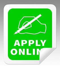 Image showing Apply Online Means Internet Job 3d Illustration