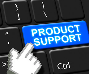 Image showing Product Support Key Shows Online Assistance 3d ILlustration