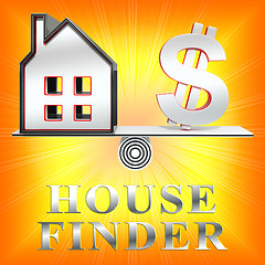 Image showing House Finder Means Home Finders 3d Rendering