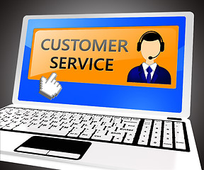 Image showing Customer Service Means Support Assistance 3d Illustration