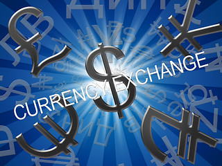 Image showing Currency Exchange Meaning Forex Rate 3d Illustration