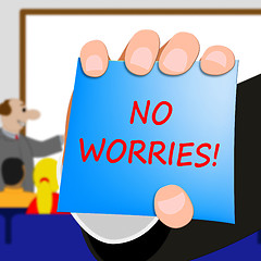 Image showing No Worries Shows Being Calm 3d Illustration