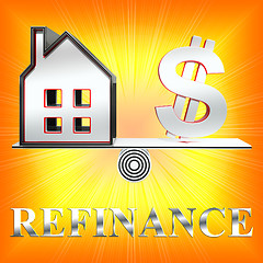 Image showing House Refinance Means Equity Loan 3d Rendering
