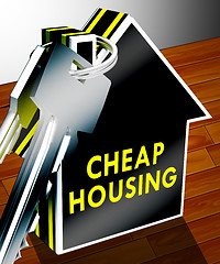 Image showing Cheap Housing Shows Real Estate 3d Rendering