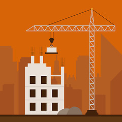 Image showing Apartment Construction Means Building Condos 3d Illustration