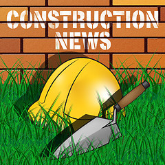 Image showing Construction News Wall Means Information 3d Illustration