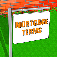 Image showing Mortgage Terms Represents Housing Loan 3d Illustration