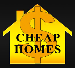 Image showing Cheap Homes Showing Real Estate 3d Illustration