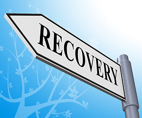 Image showing Recovery Sign Representing Get Back 3d Illustration