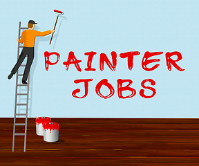 Image showing Painter Jobs Shows Painting Work 3d Illustration