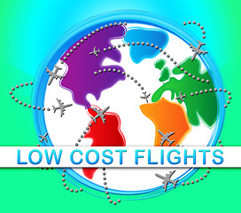 Image showing Low Cost Flights Meaning Cheap Flight 3d Illustration