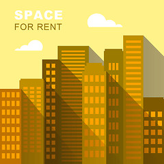 Image showing Space For Rent Describing Real Estate 3d Illustration