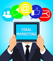 Image showing Viral Marketing Shows Social Media 3d Illustration